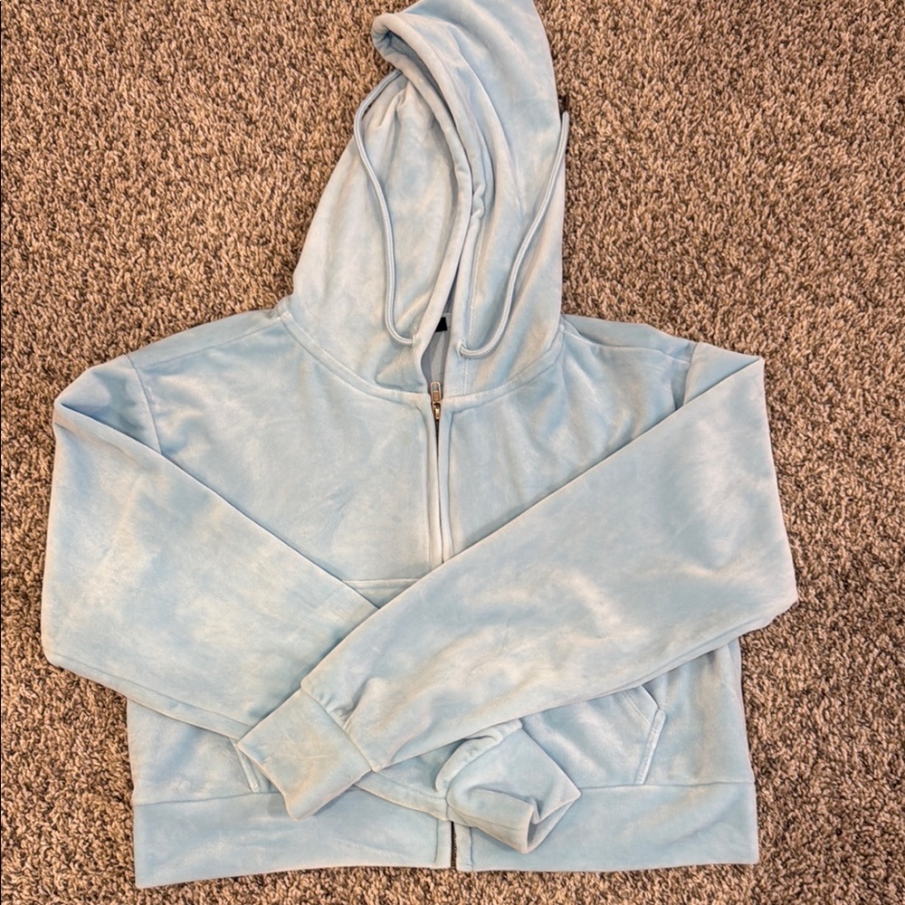 Light Blue Women's Hoodie Sweater